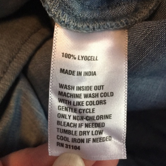 Crown and Ivy chambray wide leg pants - Picture 8 of 8